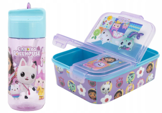 Obedový box Stor 21220 Koci Domek 900 ml + Fľaša Stor 21236 Koci Domek Gabi 430 ml